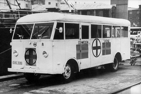 Vita bussarna. Foto: Svenska Röda Korsets mediebank