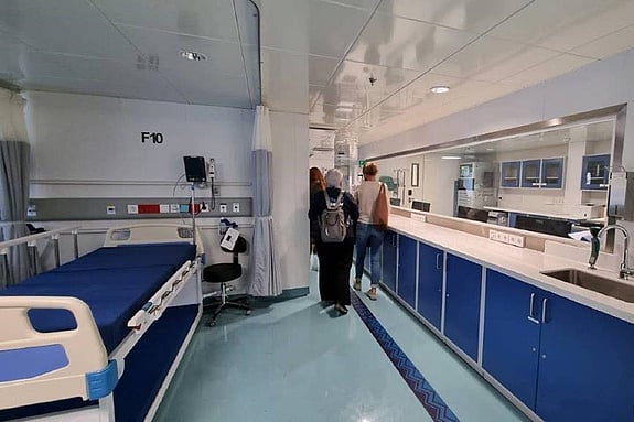 Bild av sjuksköterskeexpedition ombord på skeppet.