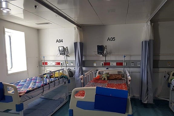 Bild på barnavdelning ombord på skeppet.