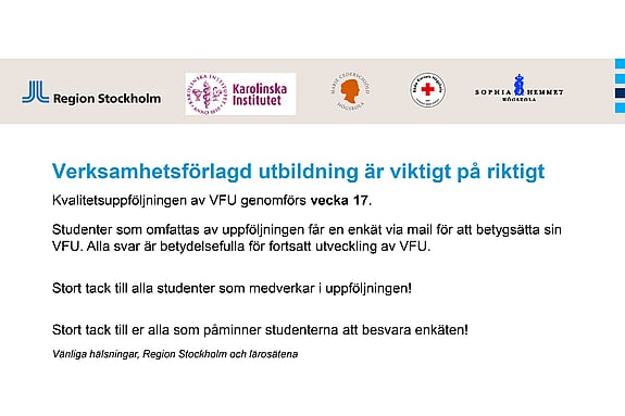 Informationsblad VFU Region Stockholm