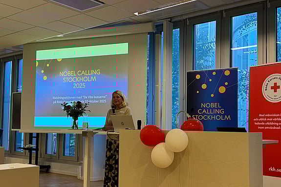 Rektor Susanne Georgsson vid Nobel Calling 2025. Foto: RKH