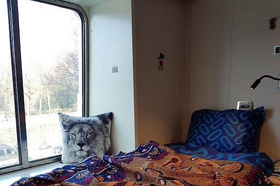 Bild av besättningshytt ombord på skeppet.