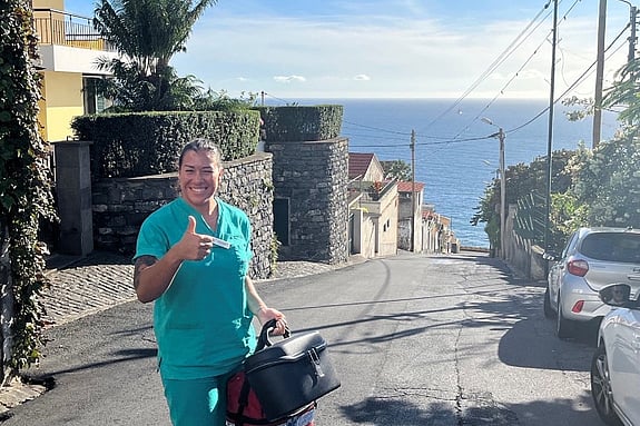 Natalie på utbyte i Madeira. Foto: Privat