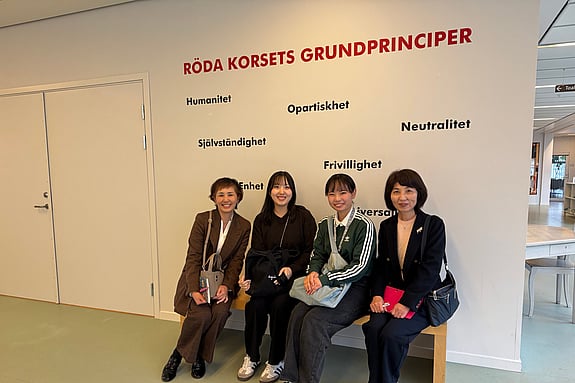 Besökare från The Japanese Red Cross Toyota College of Nursing. Foto: RKH