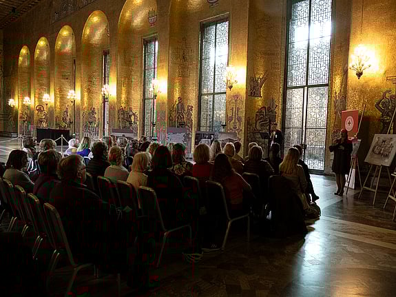 Nobel Calling-föreläsning i Stockholms stadshus. Foto: Sören Andersson