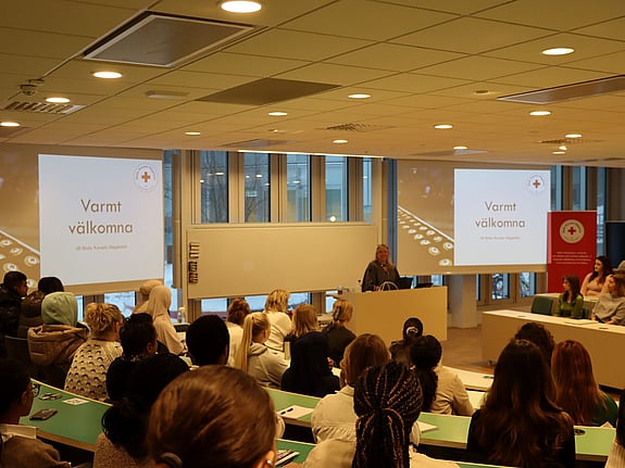 Bild från uppropet för nya studenter vårterminen 2024