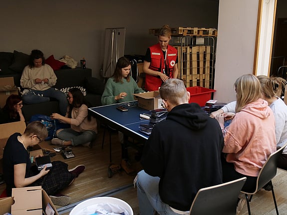 Bild av första hjälpen-utrustning som tagits emot i Ukraina.