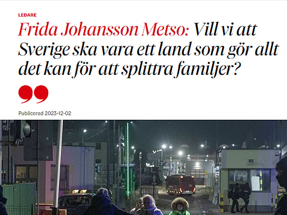 Krönika i DN av Frida Johansson Metso