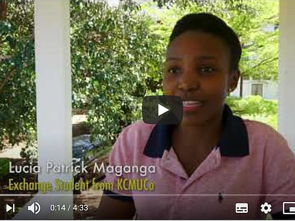 Utbytesstudent från Tanzania.