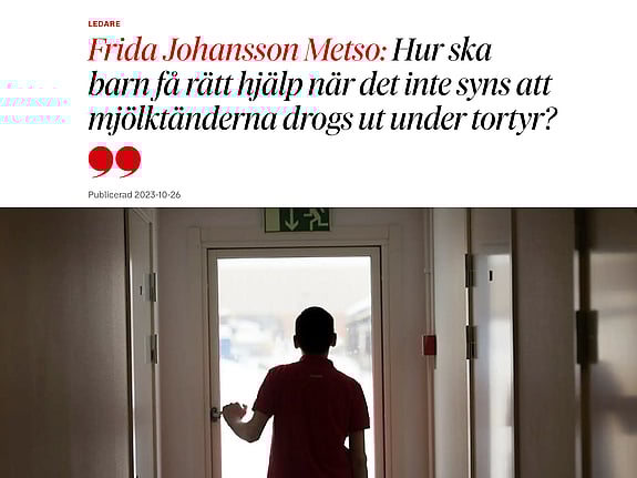 Krönika i DN av Frida Johansson Metso