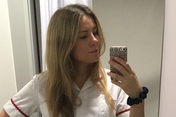 Johanna på praktik i London. Foto: Privat