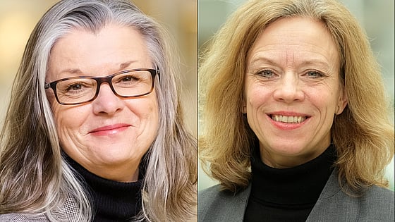 Katarina Brochard och Cecilia Häckter Ståhl, lärare vid Röda Korsets Högskola. Foto: Sören Andersson.