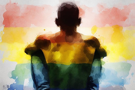 Illustration av man som sitter ned. Foto: Mostphotos