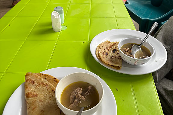 Chapati med soppa. Foto: Privat