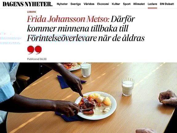 Krönika av Frida Johansson Metso i DN