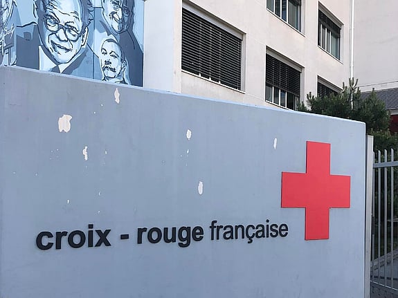 Bild på Franska Röda Korset. Foto:Privat