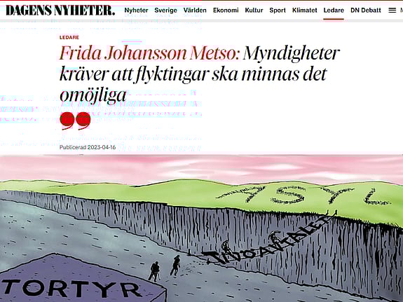 Krönika av Frida Johansson Metso i DN