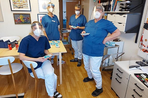 Maria Åling med kollegor.