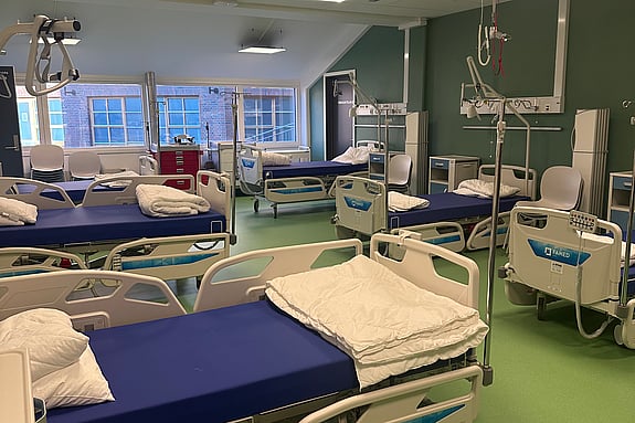 Intensivvårdsavdelningen under Övelse Nord. Foto: Privat
