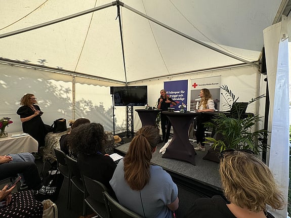 Svenska Röda Korsets seminarium i Almedalen.