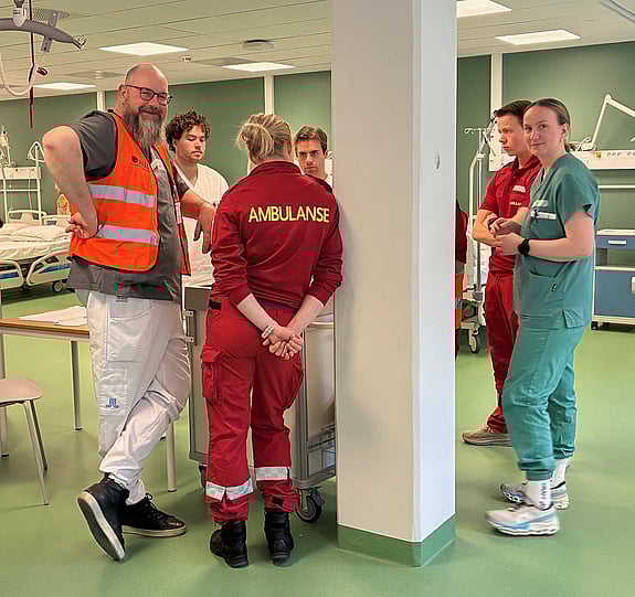 Beredskapsövning på Bodø med Nord universitet. Foto: Privat