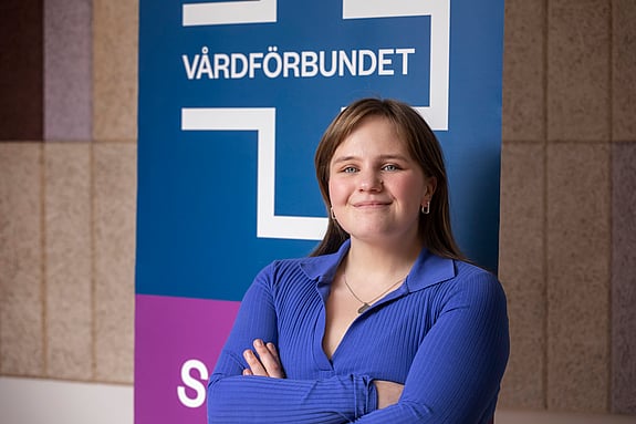 Marlene Juhl, ordförande Vårdförbundet student. Foto: Ulf Huett