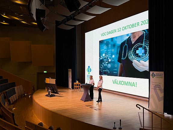 Vård- och omsorgscollegedagen 2026 i Södertörn Högskolas aula. Foto: RKH