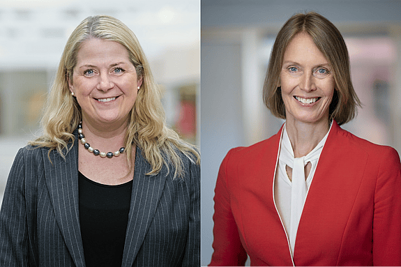 Professor Susanne Georgsson, rektor vid Röda Korsets Högskola och professor Mia von Euler, rektor vid Sophiahemmet Högskola.