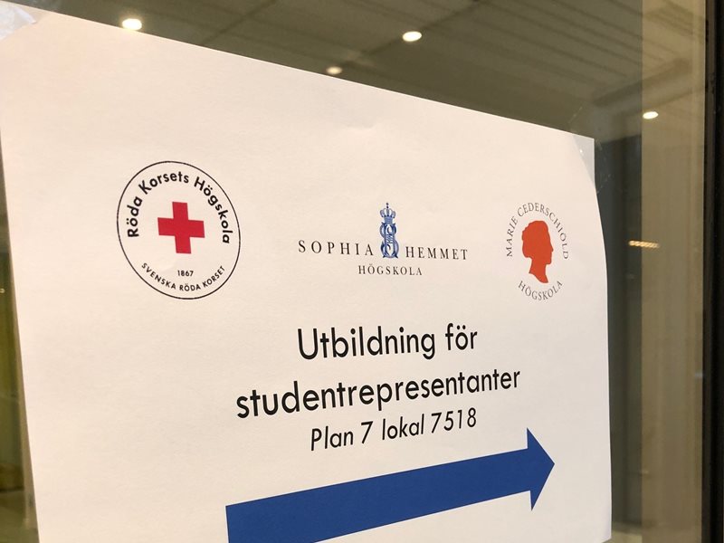 Utbildning för studentrepresentanter - ett samarbete mellan Röda Korsets Högskola, Marie Cederschiöld högskola och Sophiahemmet högskola